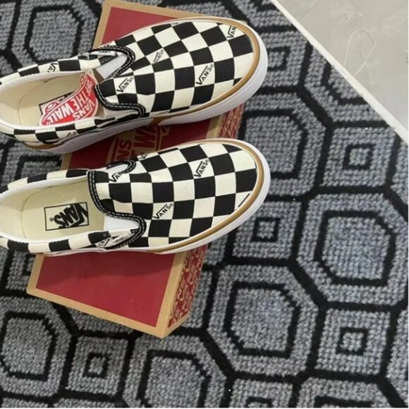 VANS Era Stacked Checkerboard Slip On Canvas Shoes - Picture 5 of 6